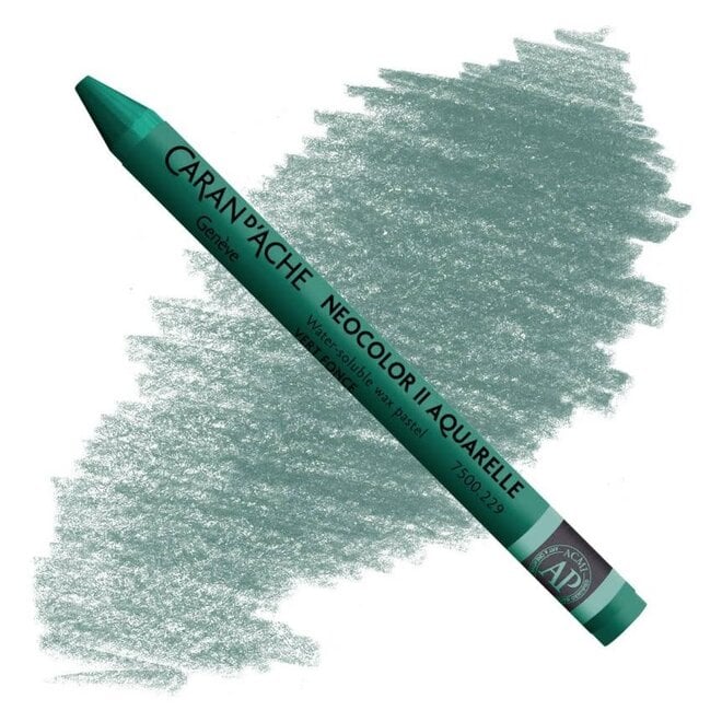 Caran d'Ache: NeoColor II Aquarelle Water Soluble Wax Pastel - 229 Dark Green