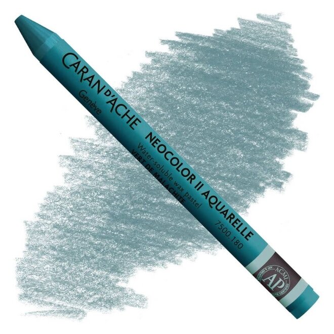 Caran d'Ache: NeoColor II Aquarelle Water Soluble Wax Pastel - 180 Malachite Green