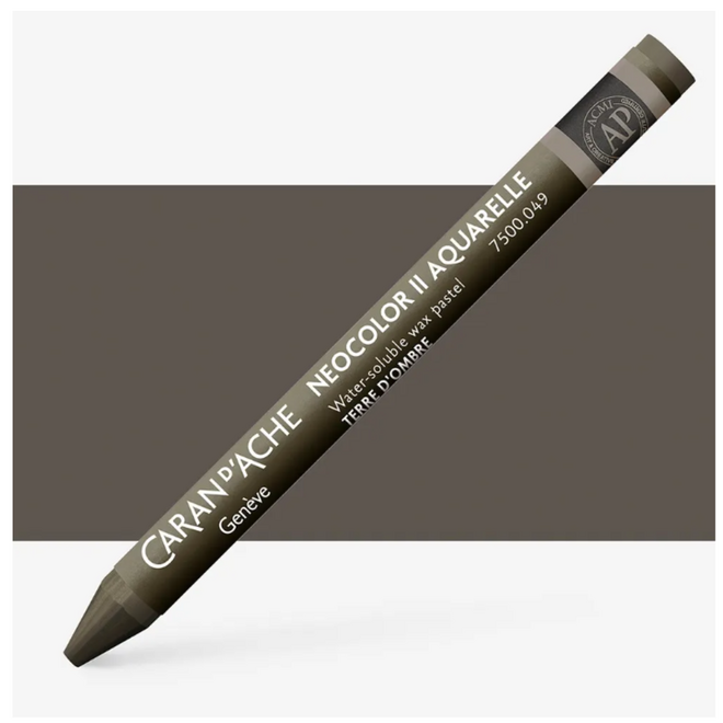 Caran d'Ache: NeoColor II Aquarelle Water Soluble Wax Pastel - 049 Umber