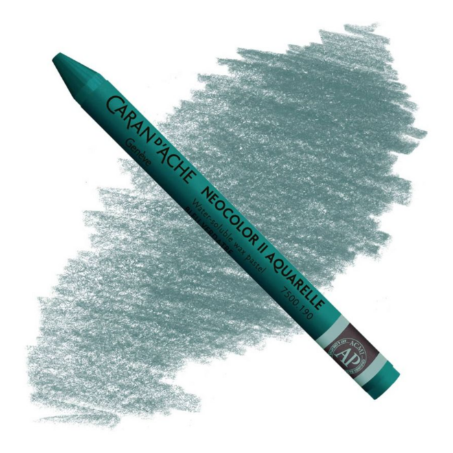 Caran d'Ache: NeoColor II Aquarelle Water Soluble Wax Pastel - 190 Greenish Blue