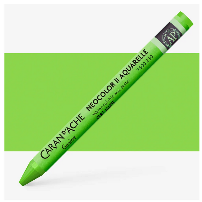 Caran d'Ache: NeoColor II Aquarelle Water Soluble Wax Pastel - 230 Yellow Green