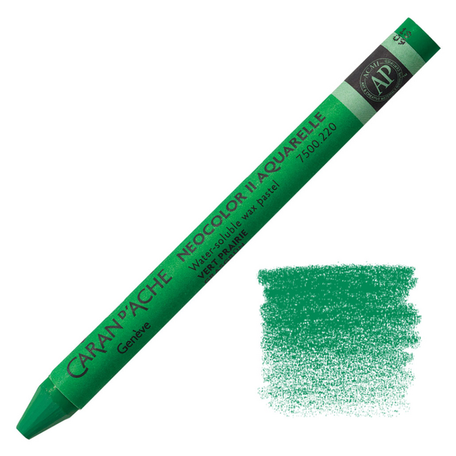 Caran d'Ache: NeoColor II Aquarelle Water Soluble Wax Pastel - 220 Grass Green