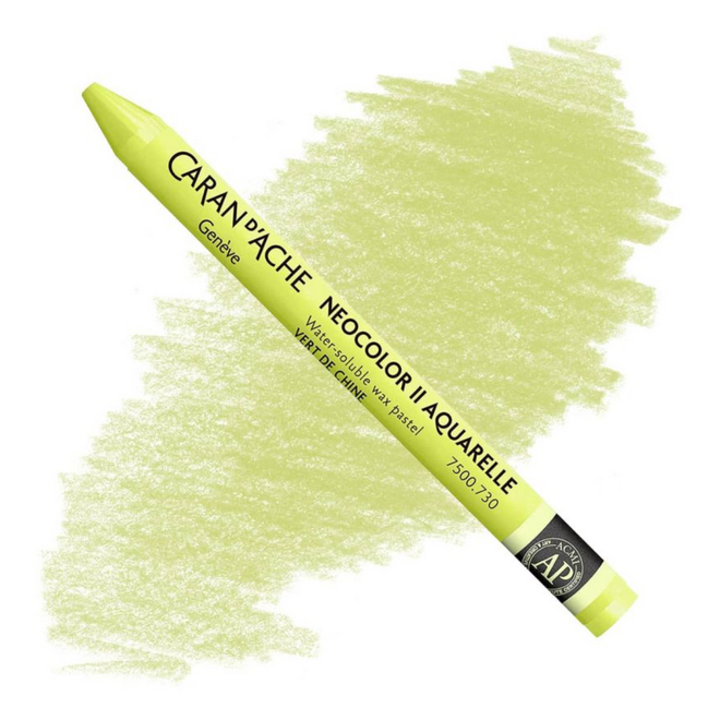 Caran d'Ache: NeoColor II Aquarelle Water Soluble Wax Pastel - 730 Chinese Green