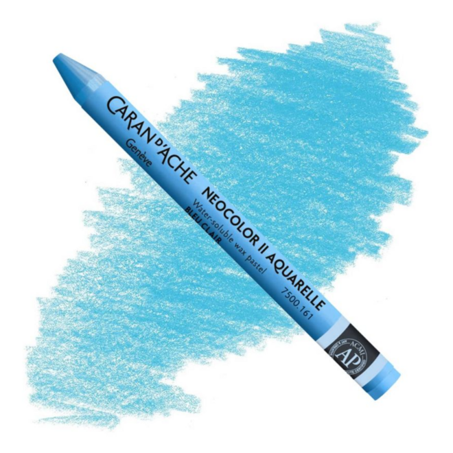 Caran d'Ache: NeoColor II Aquarelle Water Soluble Wax Pastel - 161 Light Blue