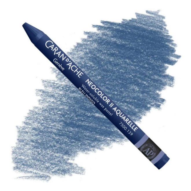 Caran d'Ache: NeoColor II Aquarelle Water Soluble Wax Pastel - 139 Indigo Blue