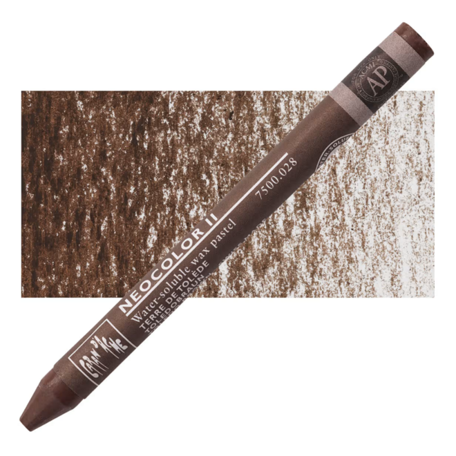 Caran d'Ache: NeoColor II Aquarelle Water Soluble Wax Pastel - 028 Toledo Brown