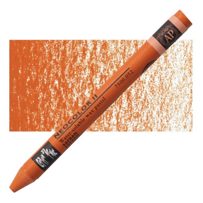 Caran d'Ache: NeoColor II Aquarelle Water Soluble Wax Pastel - 052 Saffron