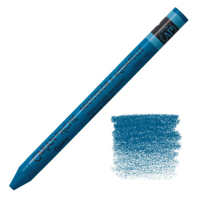 Caran d'Ache: NeoColor II Aquarelle Water Soluble Wax Pastel - 160 Cobalt Blue Hue