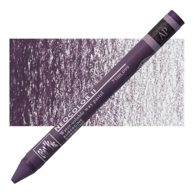 Caran d'Ache: NeoColor II Aquarelle Water Soluble Wax Pastel - 099 Aubergine
