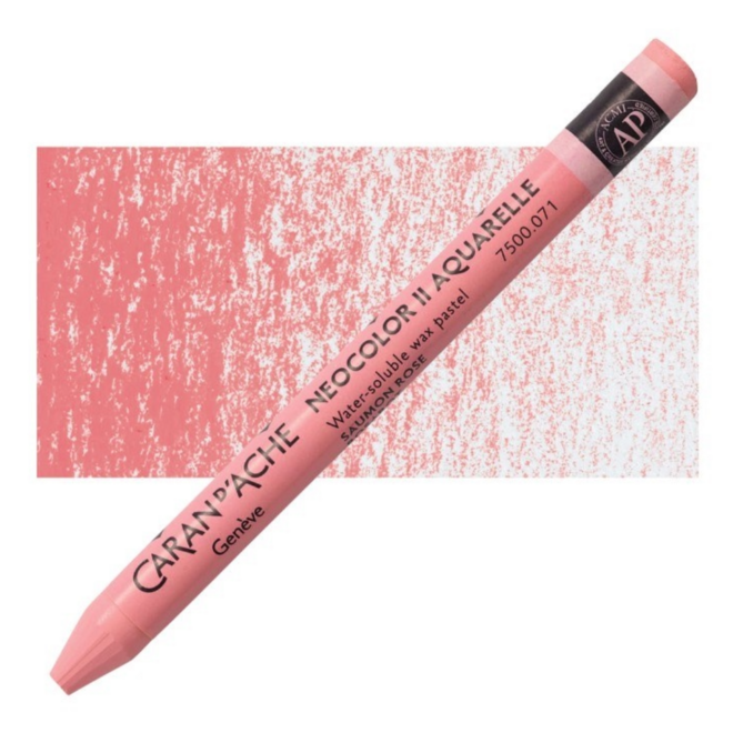Caran d'Ache: NeoColor II Aquarelle Water Soluble Wax Pastel - 071 Salmon Pink