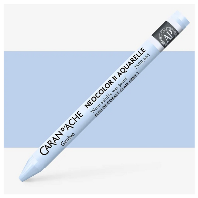 Caran d'Ache: NeoColor II Aquarelle Water Soluble Wax Pastel - 661 Cobalt Blue 5%
