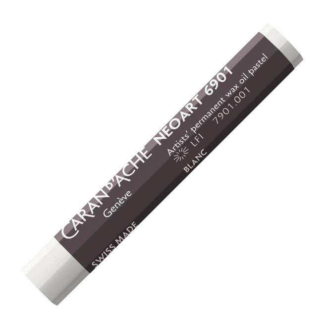 Caran d'Ache: NeoArt 6901 Artist's Wax Oil Pastel - 001 White
