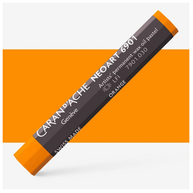 Caran d'Ache: NeoArt 6901 Artist's Wax Oil Pastel - 030 Orange