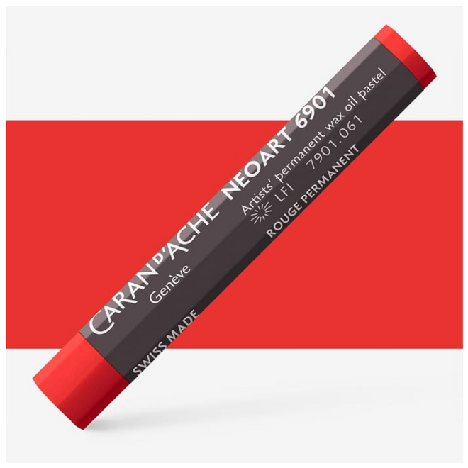 Caran d'Ache: NeoArt 6901 Artist's Wax Oil Pastel - 061 Permanent Red