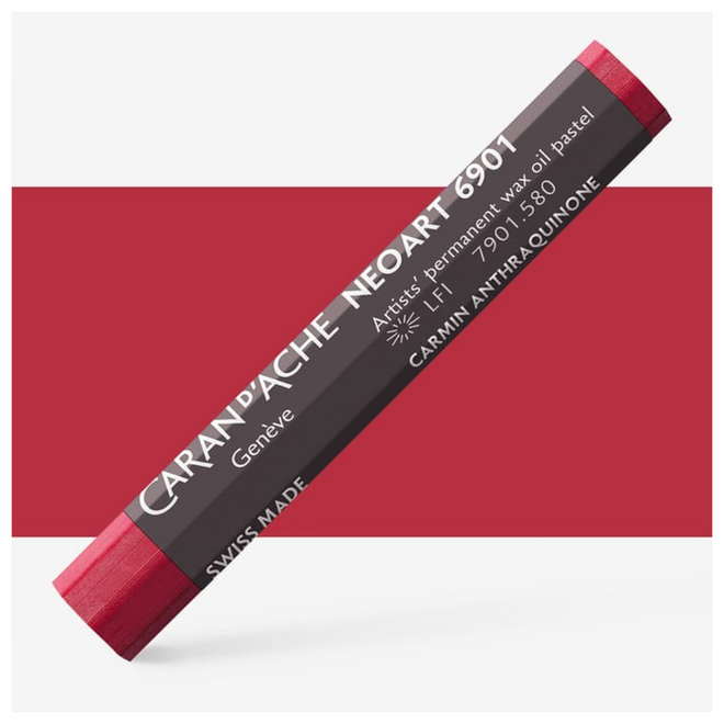 Caran d'Ache: NeoArt 6901 Artist's Wax Oil Pastel - 580 Anthraquinone Carmine