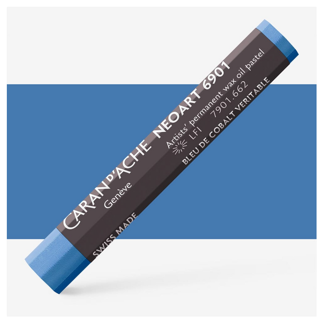Caran d'Ache: NeoArt 6901 Artist's Wax Oil Pastel - 662 Cobalt Blue 10%