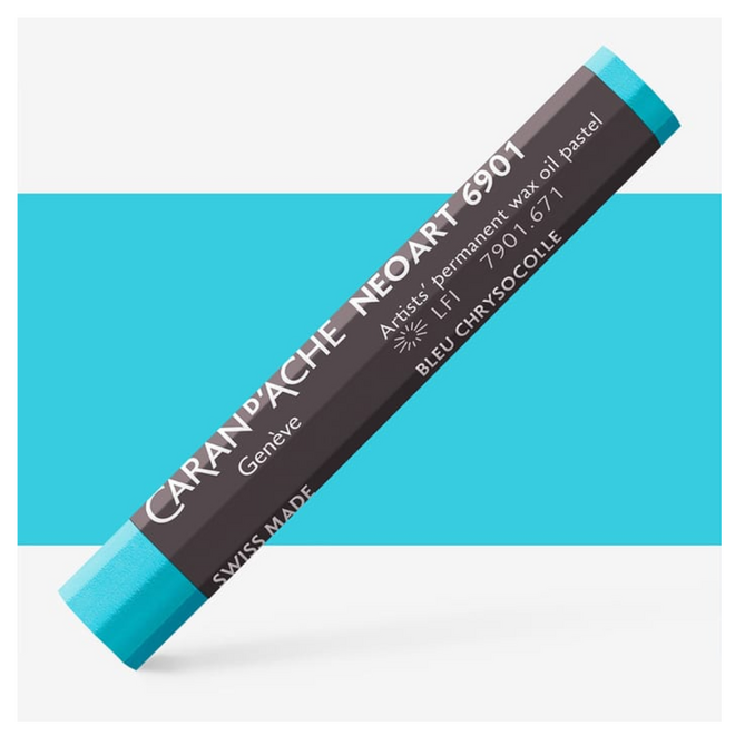 Caran d'Ache: NeoArt 6901 Artist's Wax Oil Pastel - 671 Chrysocolla Blue