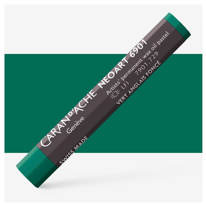 Caran d'Ache: NeoArt 6901 Artist's Wax Oil Pastel - 729 Dark English Green