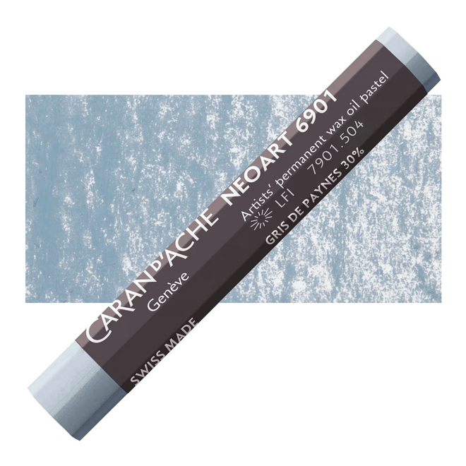 Caran d'Ache: NeoArt 6901 Artist's Wax Oil Pastel - 504 Payne's Grey 30%