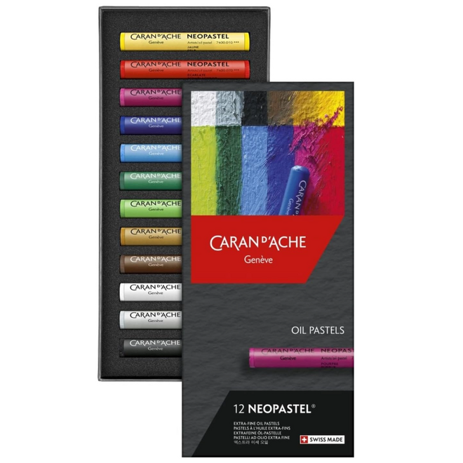 Caran d'Ache: NeoArt 6901 Wax Oil Pastels 12 Set
