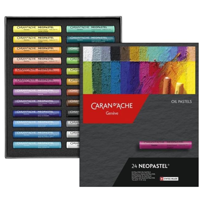 Caran d'Ache: NeoArt 6901 Wax Oil Pastels 24 Set