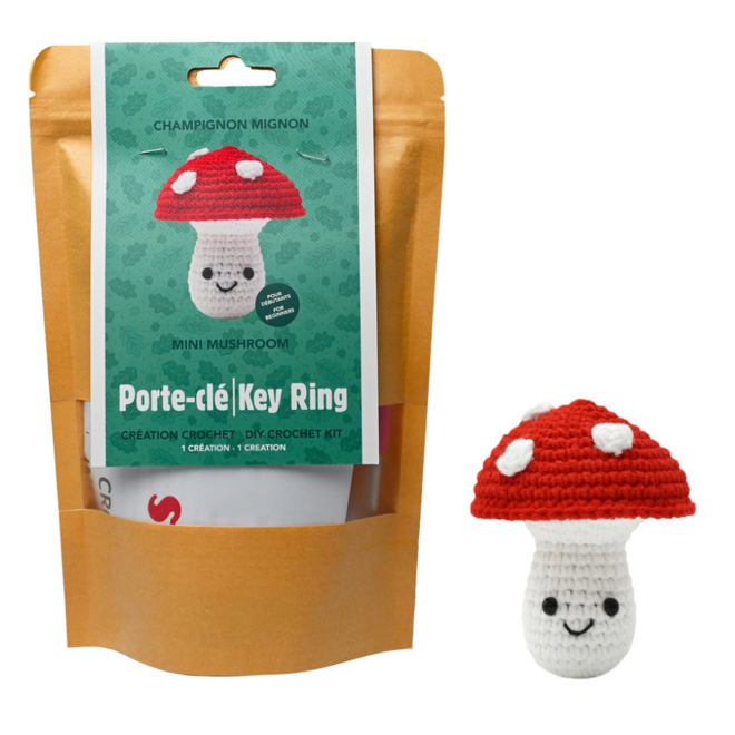 DIY Crochet Kit - Mini Mushroom Key Ring