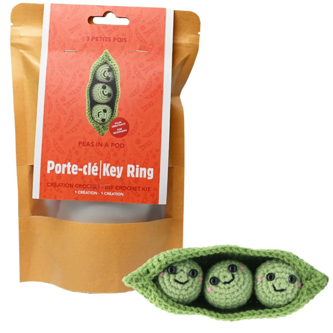 DIY Crochet Kit - Peas in a Pod Key Ring