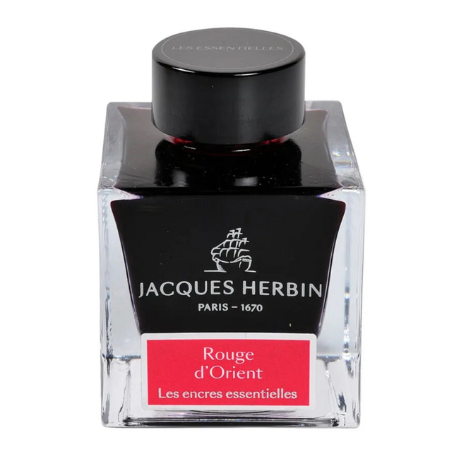 Jacques Herbin Writing Ink Essentielle, 50ml - Rouge d'Orient / Oriental Red