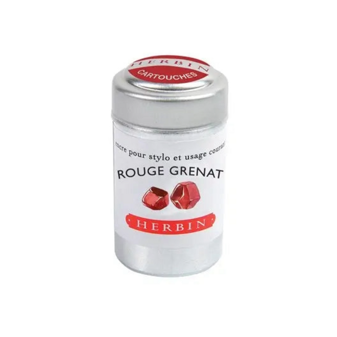 Jacques Herbin Universal Ink Cartridges, 6 x 0.75ml - Garnet Red