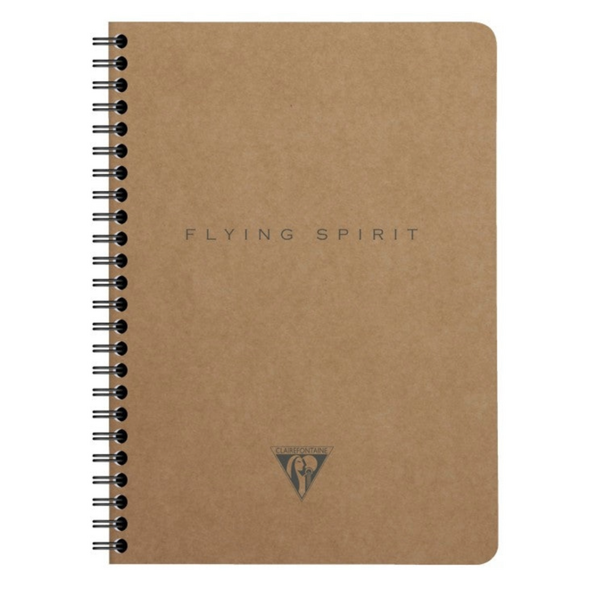 Flying Spirit Spiral Notebook w/ Pocket - 14.8x21cm, 90g, 120pg - Lined