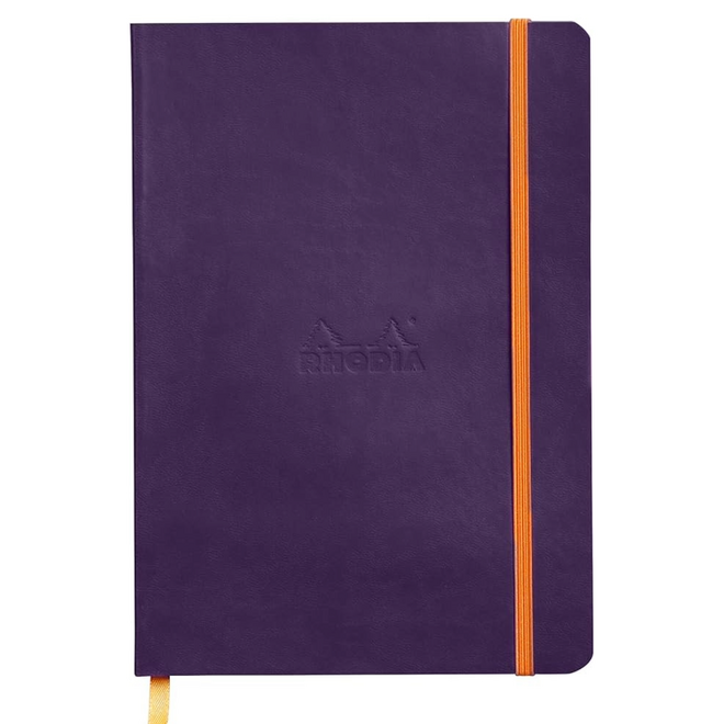 Rhodiarama Softcover Notebook - A5, Lined, 160pg, 90g - Aubergine