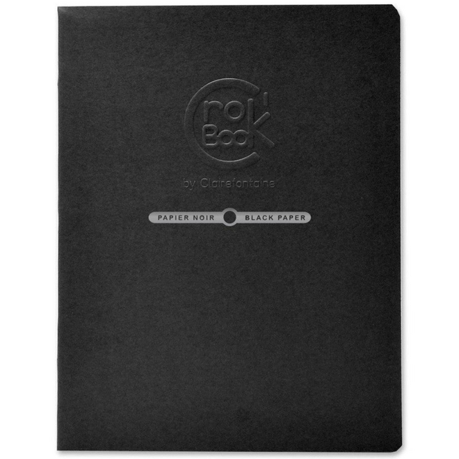 Crok'Book Black Paper Sketchbook - 6.7x8.7", 20 Sheets