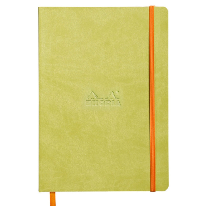 Rhodiarama Softcover Notebook - A5, Lined, 160pg, 90g - Anise Green