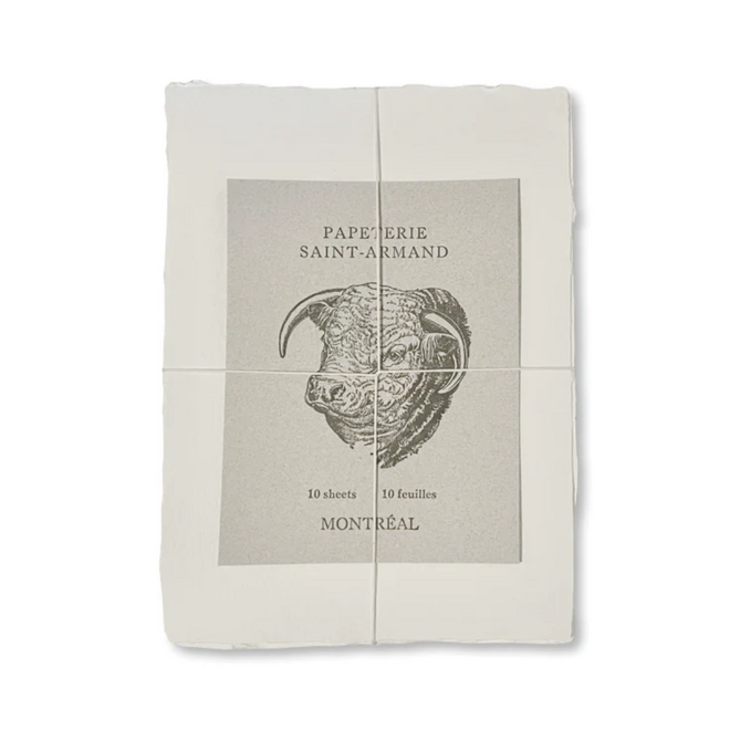 Saint Armand Handmade Cotton Multimedia Paper - 7x10" White - 10 Sheets