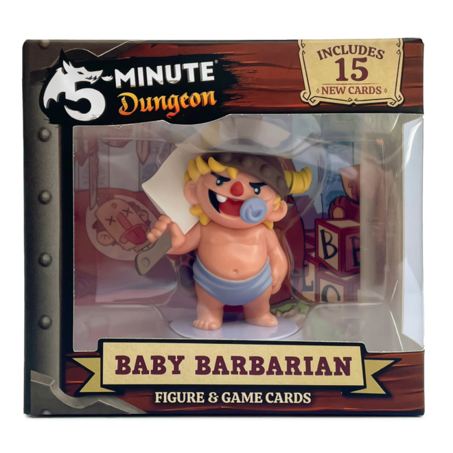 5-Minute Dungeon: Baby Barbarian Figure + New Game Cards