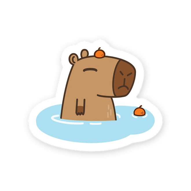StickerYou Waterproof Vinyl Sticker - Capybara