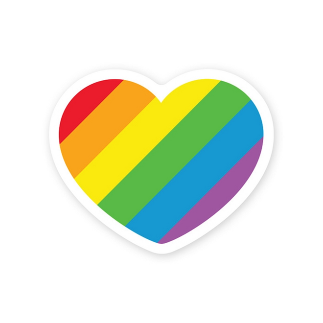 StickerYou Waterproof Vinyl Sticker - Pride Heart