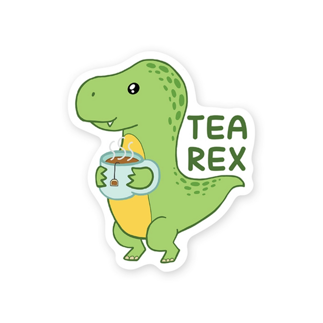 StickerYou Waterproof Vinyl Sticker - Tea Rex