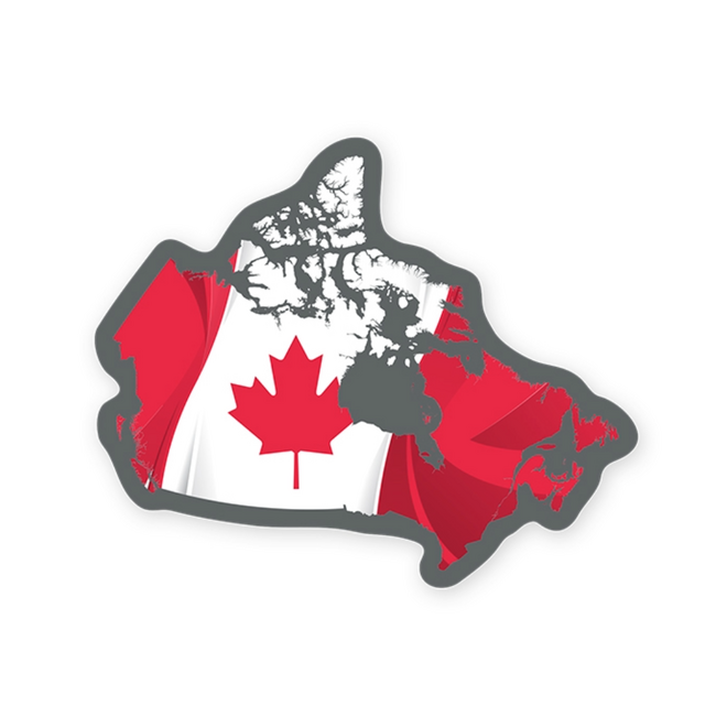 StickerYou Waterproof Vinyl Sticker - Canada Map