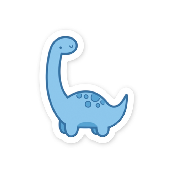 StickerYou Waterproof Vinyl Sticker - Cute Dino