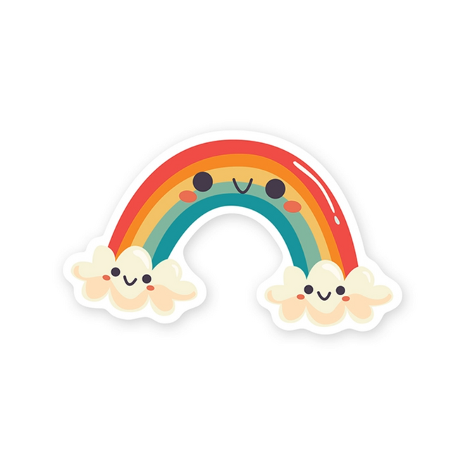 StickerYou Waterproof Vinyl Sticker - Cute Rainbow
