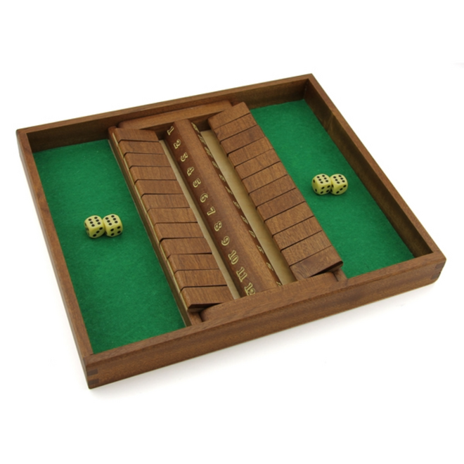 Shut the Box: Wooden Board Game