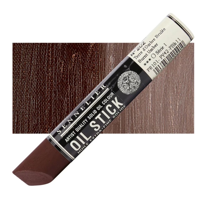 Sennelier Extra-Fine Oil Stick 38ml - 1.28 fl oz - S1 - 202 - Burnt Umber
