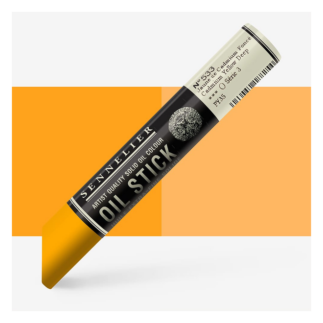 Sennelier Extra-Fine Oil Stick 38ml - 1.28 fl oz - S3 - 533 - Cadmium Yellow Deep