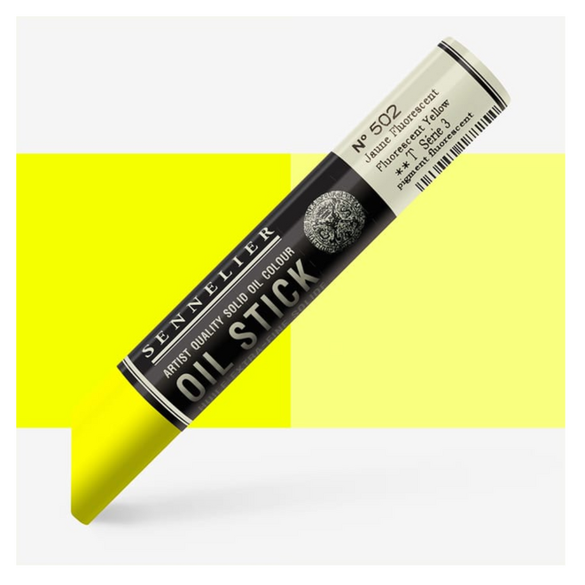 Sennelier Extra-Fine Oil Stick 38ml - 1.28 fl oz - S3 - 502 - Fluorescent Yellow