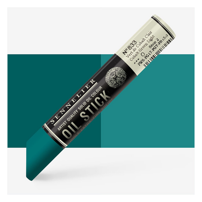 Sennelier Extra-Fine Oil Stick 38ml - 1.28 fl oz - S2 - 833 - Cobalt Green Light