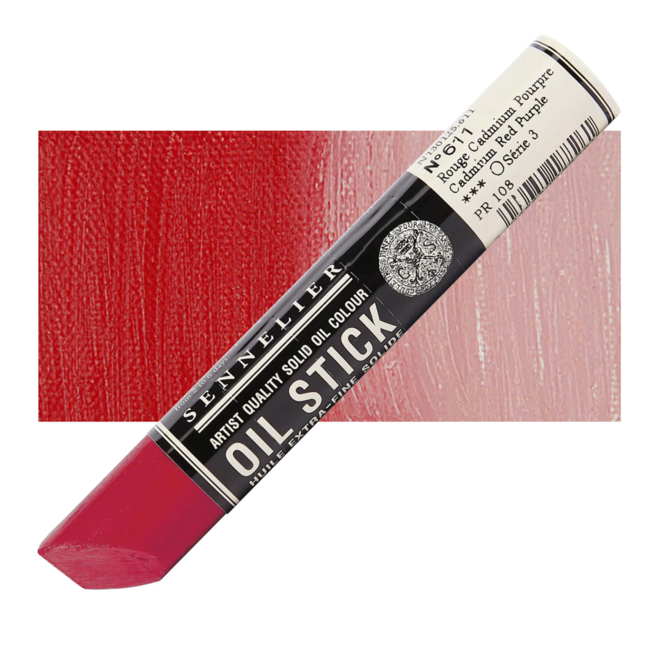 Sennelier Extra-Fine Oil Stick 38ml - 1.28 fl oz - S3 - 611 - Purple Cadmium Red