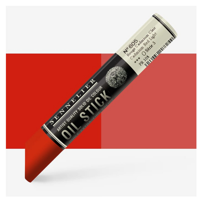 Sennelier Extra-Fine Oil Stick 38ml - 1.28 fl oz - S3 - 605 - Cadmium Red Light