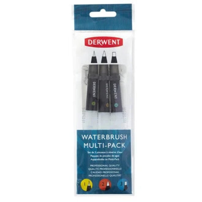 Derwent Waterbrush Multi-Pack - 3 Brushes