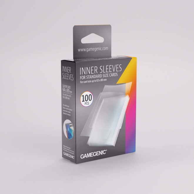 Gamegen!C: Sleeves: Inner Sleeves - Standard Size, Card Size 63X88Mm